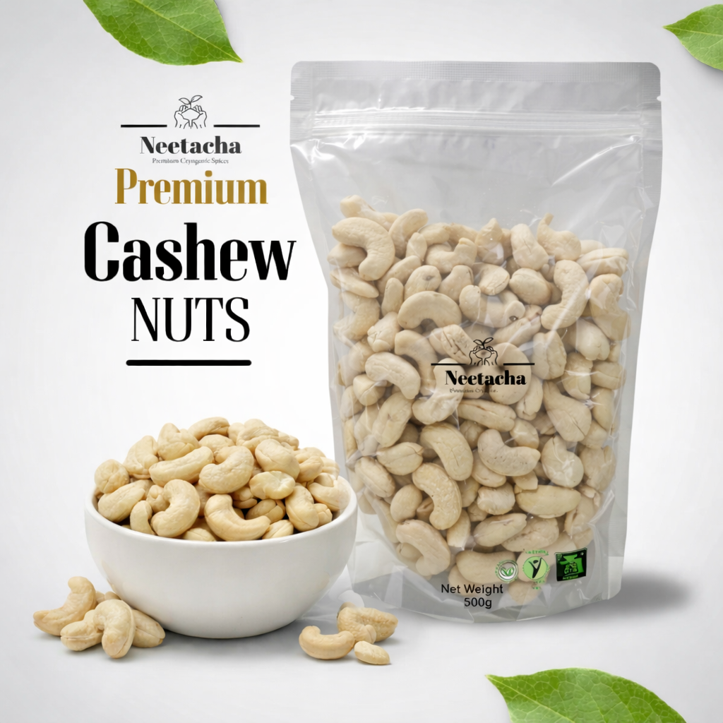 NEETACHA Premium White Whole 180 Cashew Nuts (W180) - 1 Kg